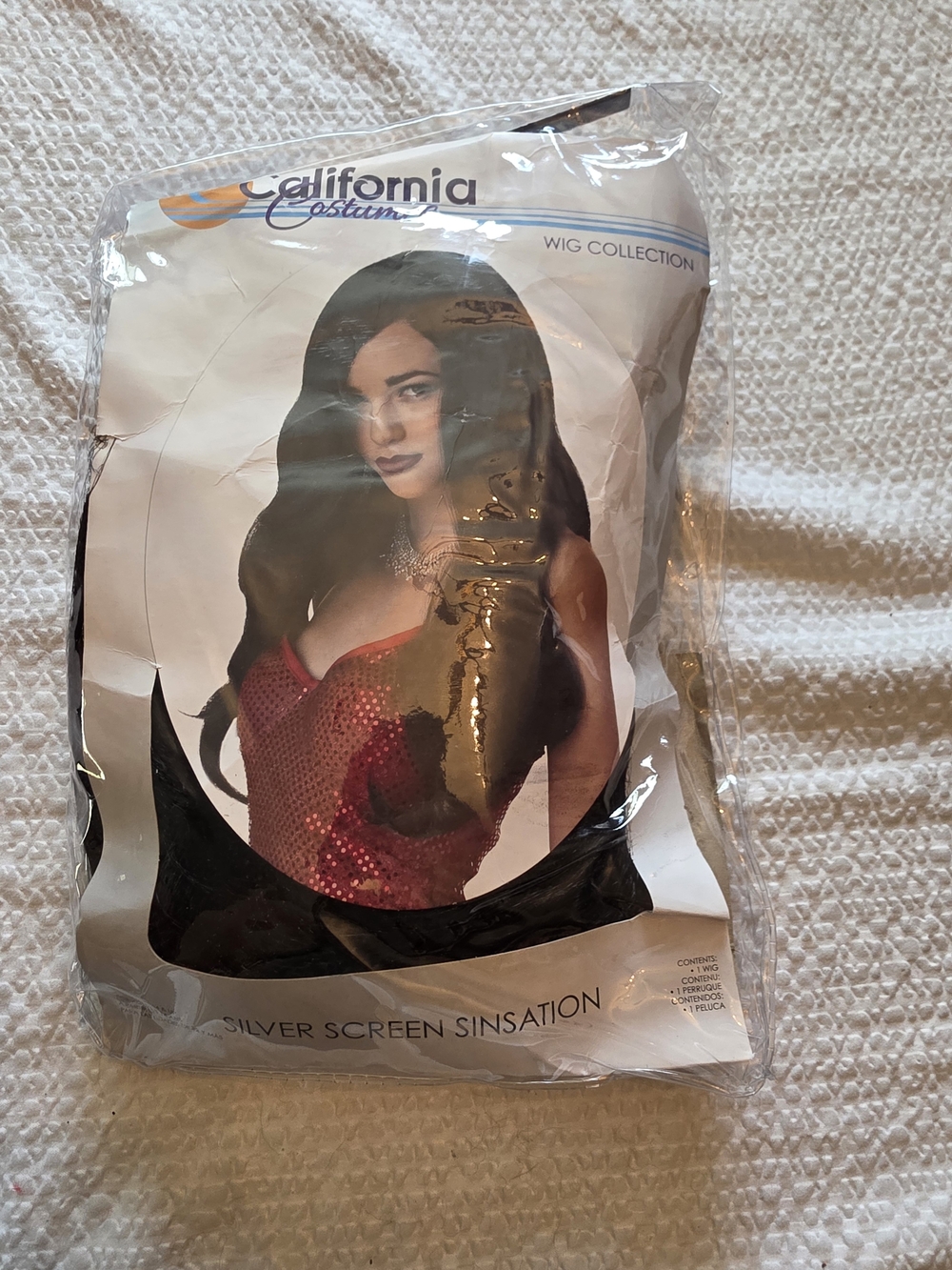 California Costumes Black Long Wig Silver Screen Sinsation